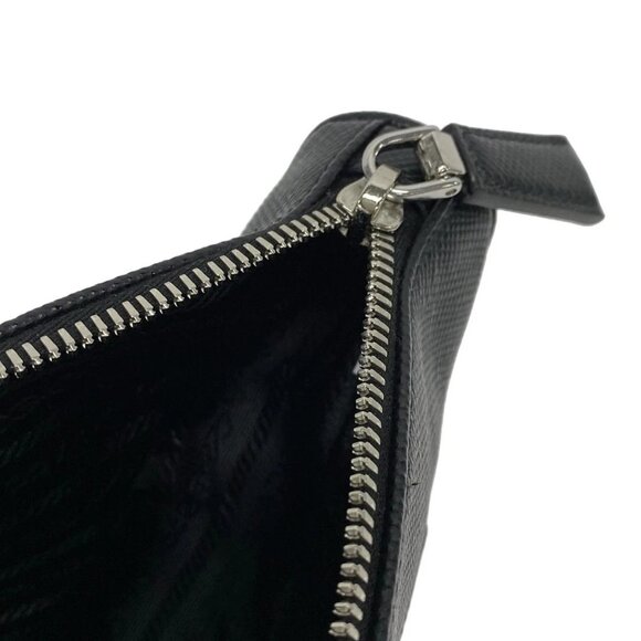 Auth PRADA - 2NE054 Black Saffiano Leather Clutch Bag - Picture 14 of 16